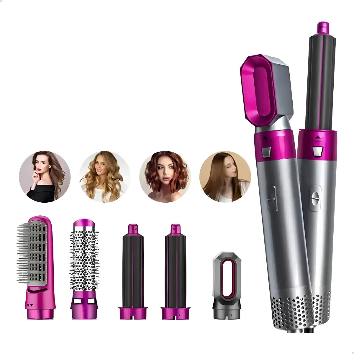 Promoción 2 Cepillos 5 en 1 | Seca, Alisa, Riza, Ondula y Controla el Frizz