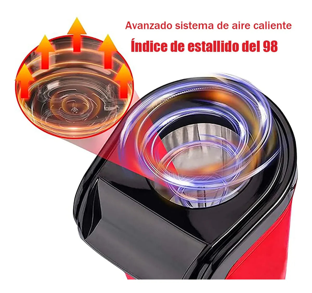 Mini Máquina para Hacer Palomitas de Aire Caliente | Portátil, Sin Aceite y Fácil de Usar