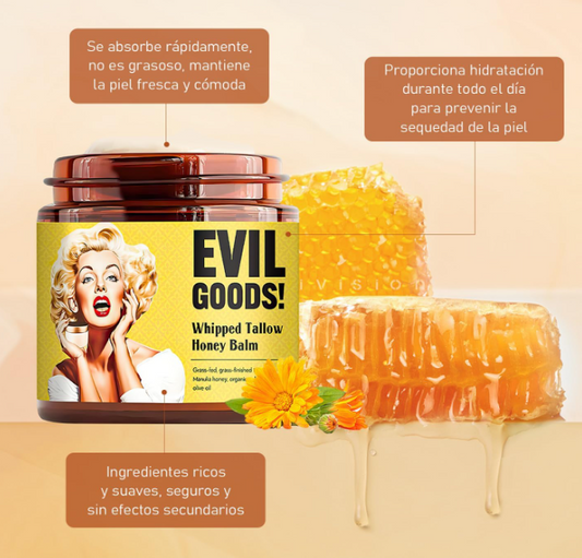 Crema Hidratante Sebo y Miel Evil Goods 120g | Bálsamo Natural para Piel Seca y Sensible