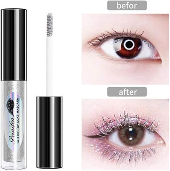 Máscara de Pestañas Glitter 4D con Brillo de Diamantes ✨ – Volumen, Larga Duración y Toque de Luz