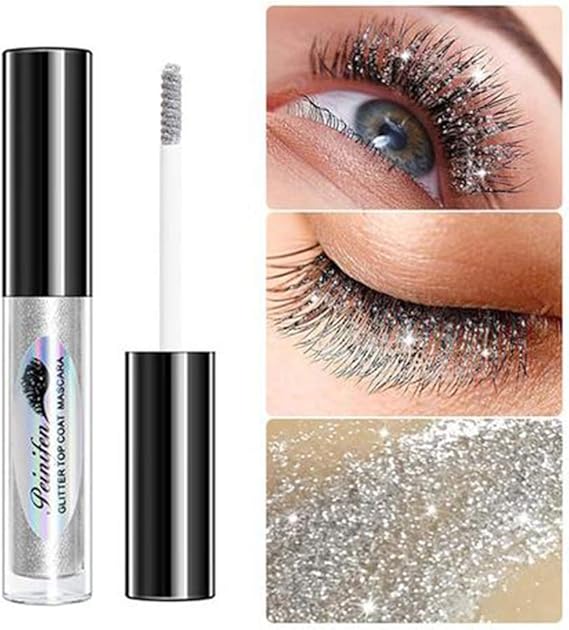 Máscara de Pestañas Glitter 4D con Brillo de Diamantes ✨ – Volumen, Larga Duración y Toque de Luz