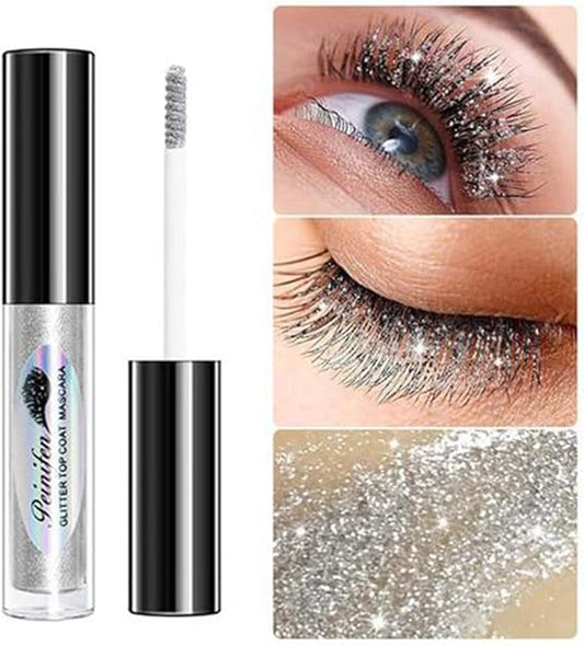 Máscara de Pestañas Glitter 4D con Brillo de Diamantes ✨ – Volumen, Larga Duración y Toque de Luz